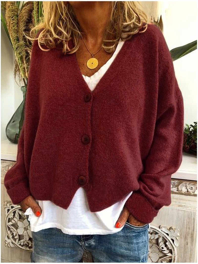 🔥ONLY 36 LEFT IN STOCK-WOMEN COTTON ROUND NECK WOOLEN LONG SLEEVE COAT