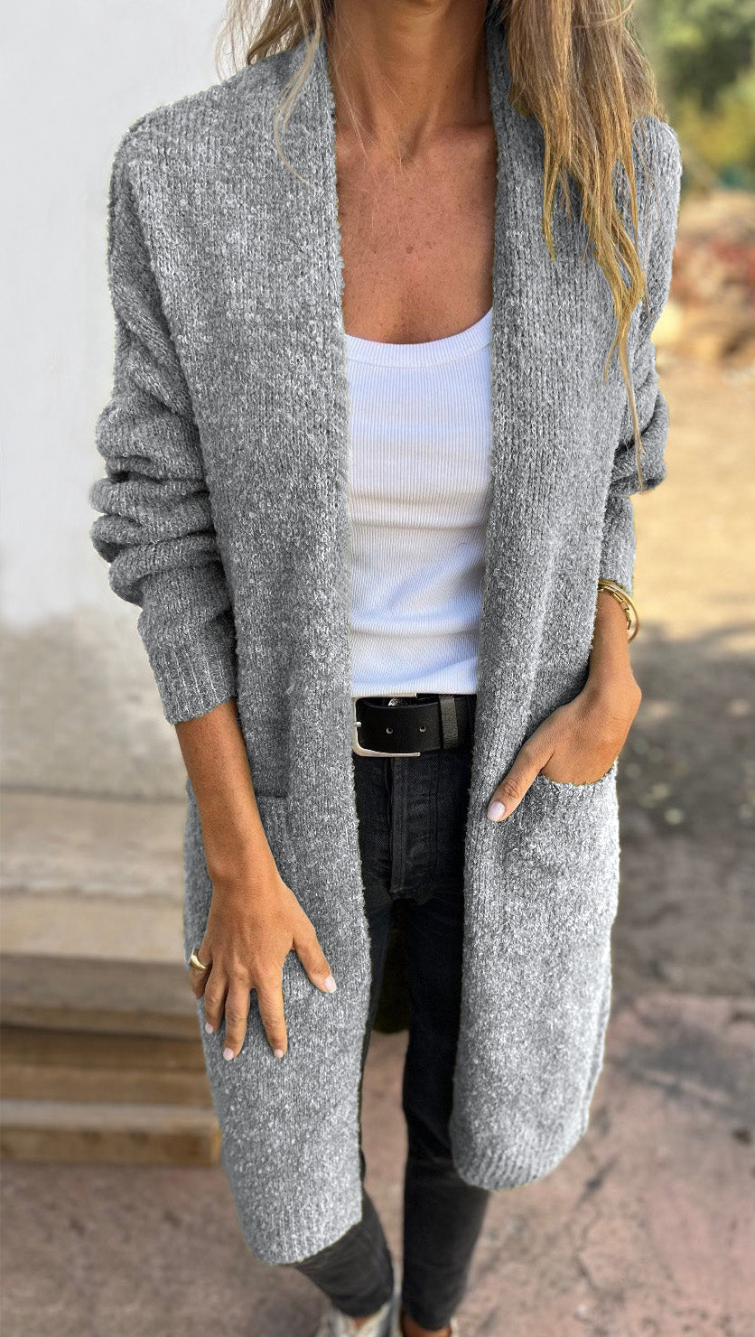 🔥Nur noch 36 Stück auf Lager – Damen Freizeit Strick Oversized Cardigan mit Taschen