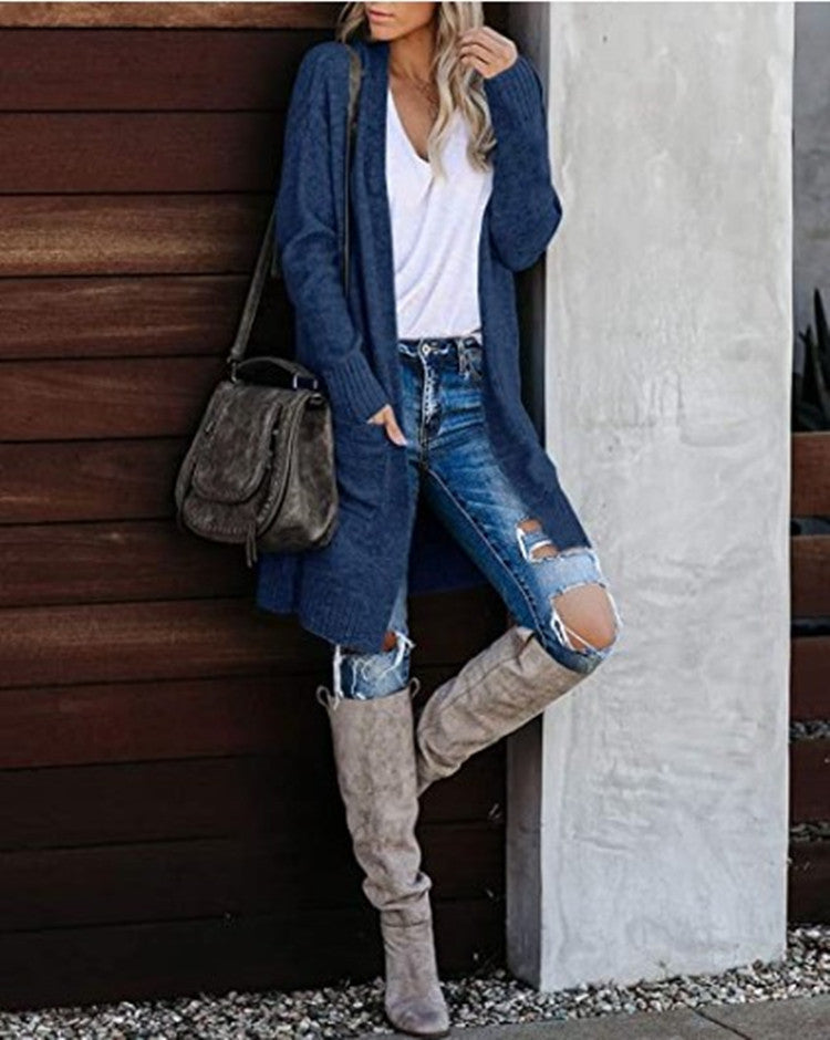🔥Nur noch 36 Stück auf Lager – Damen Freizeit Strick Oversized Cardigan mit Taschen
