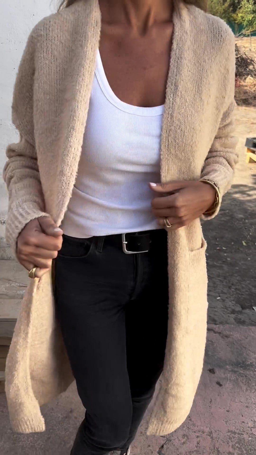 🔥Nur noch 36 Stück auf Lager – Damen Freizeit Strick Oversized Cardigan mit Taschen